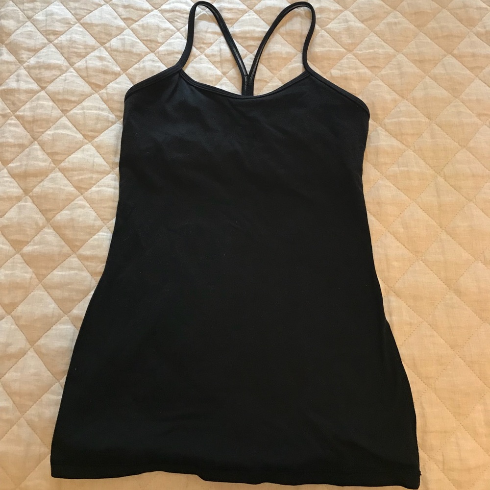 Black Lululemon Power Y Tank size 4